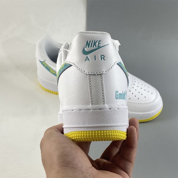 Nike Air Force 1 07 Low White Light Green Tick Yellow AF1234-001