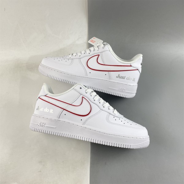 Nike Air Force 1 "Just Do It" White Red Silver DQ0791-100