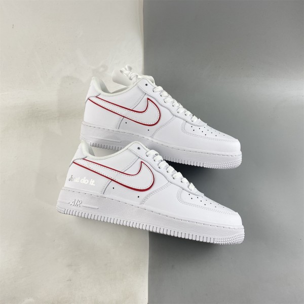 Nike Air Force 1 "Just Do It" Bianco Rosso Argento DQ0791-100
