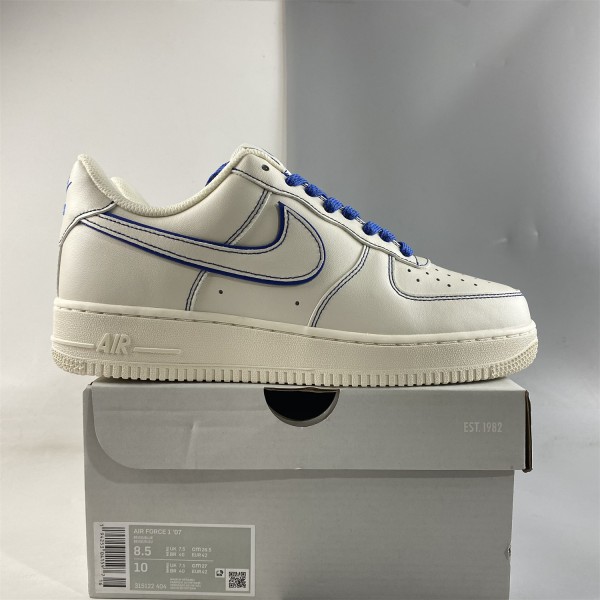 Nike Air Force 1 07 Low Beige White Blue 315122-404