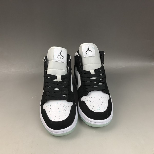 Air Jordan 1 Mid White Black Teal Tint Glow BQ6931-103