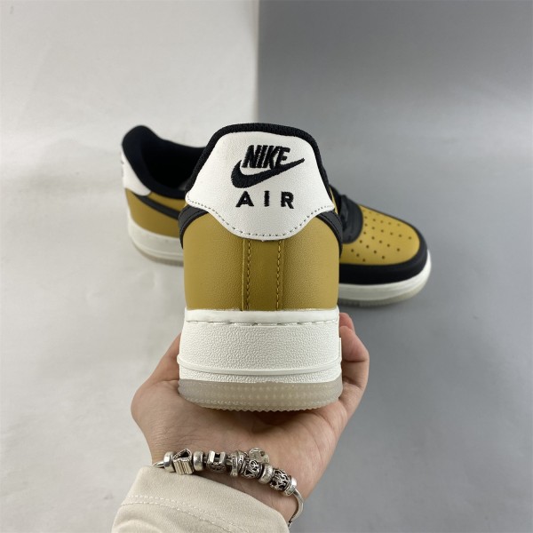 Nike Air Forece 1 07 Low Gloomy Bear Crema Nere Gialle CJ8899-111