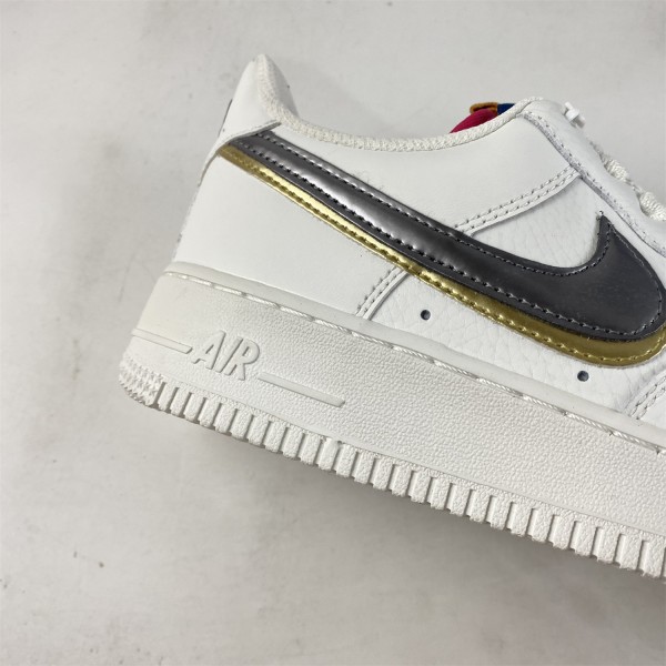 Nike Air Force 1 LV8 Double Swoosh Silver Gold DH9595-001