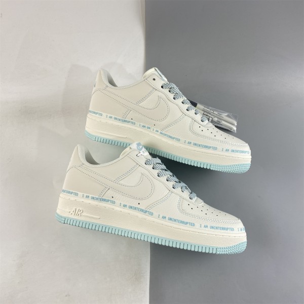 Uninterrupted x Nike Air Force 1 07 Low SU19 More Than Sail Bianche Azzurro PO3699-808