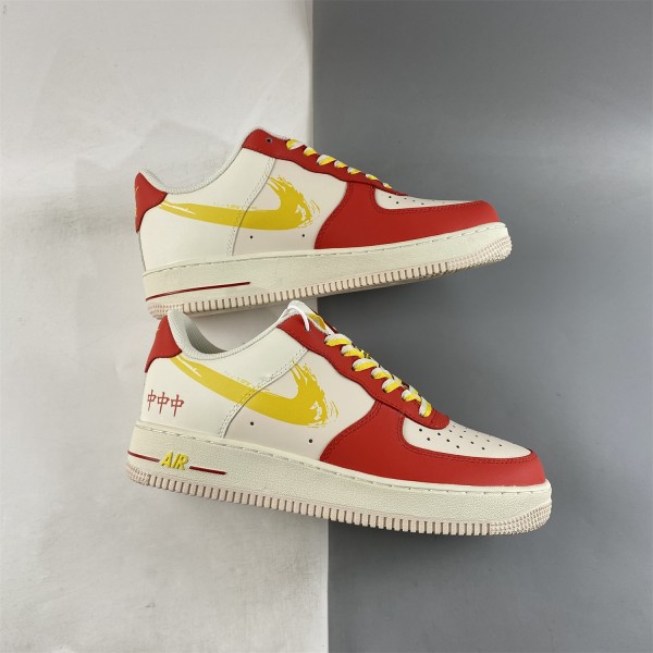 Nike Air Force 1 07 Low Cream Red Yellow CNY CW1888-601