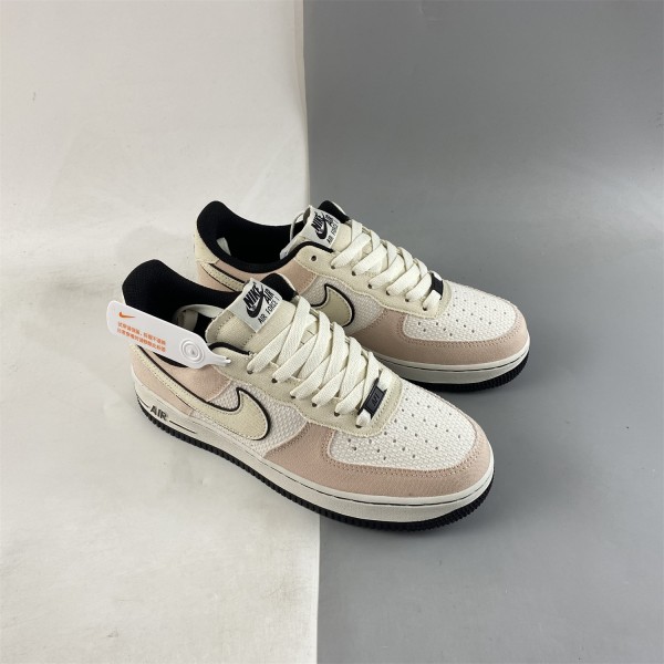 Nike Air Force 1 07 Low Rice Bianche Nere Rosa 315122-668