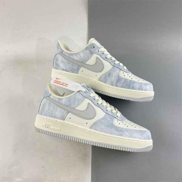 Nike Air Force 1 07 Low Rock Bleu Blanc Chaussures CL5568-663