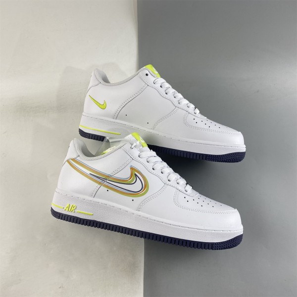 Nike Air Force 1 07 Low White Midnight Blue Green BS8871-901
