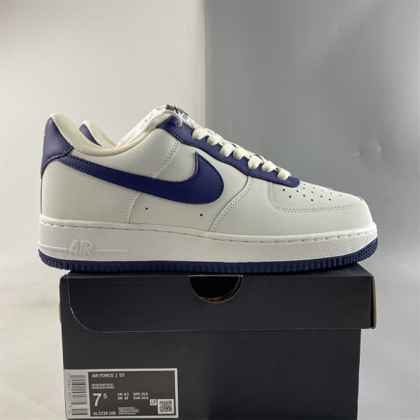 Nuove Nike Air Force 1 Low Bianche Blu Scuro AL2236-106