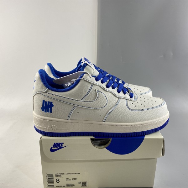 UNDEFEATED x Nike Air Force 1 Low White and Blue Skateboard UN1570-680