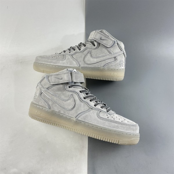 Nike Air Force 1 Mid Reigning Champ Grey Silver Reflective GB1228-185