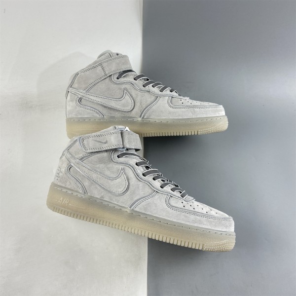 Nike Air Force 1 Mid Reigning Champ Grey Silver Reflective GB1228-185