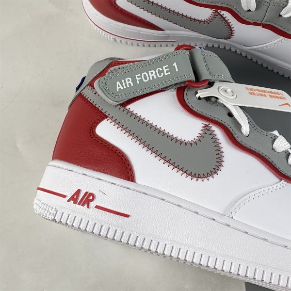 Nike Air Force 1 Mid Athletic Club Bianco Palestra Rosso DH7451-100