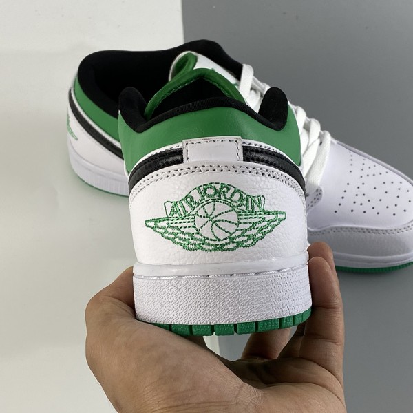 Air Jordan 1 Low White Lucky Green 553558-129
