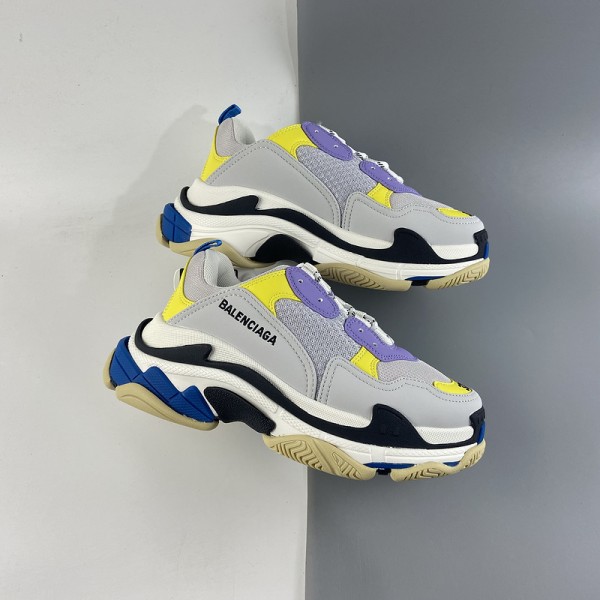 Balenciaga Triple S Sneaker Grey Violet Yellow