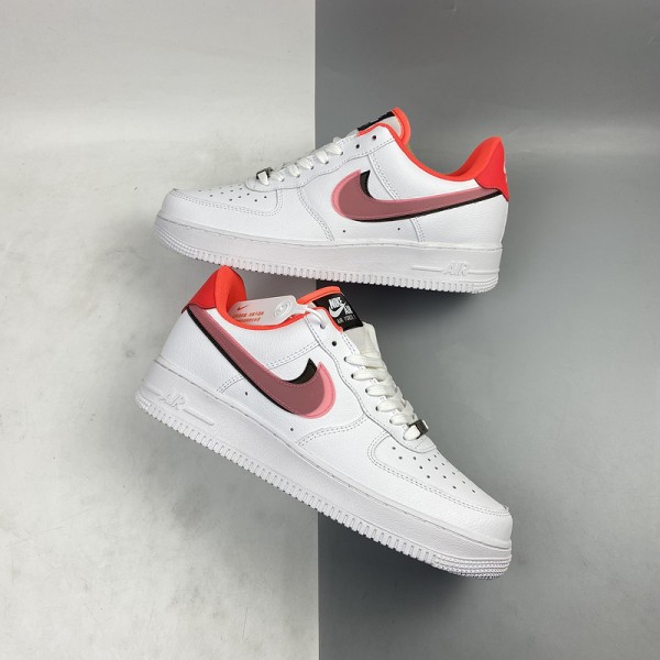 Nike Air Force 1 Low Double Swoosh White Bright Crimson CW1574-101