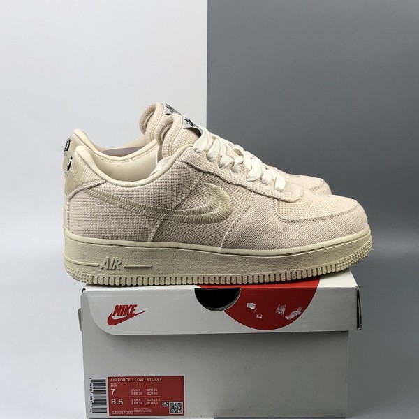 Nike Air Force 1 Low Stussy Fossile - CZ9084-200