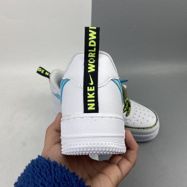 Nike Air Force 1 Low Worldwide White Blue Fury Volt CK7213-100