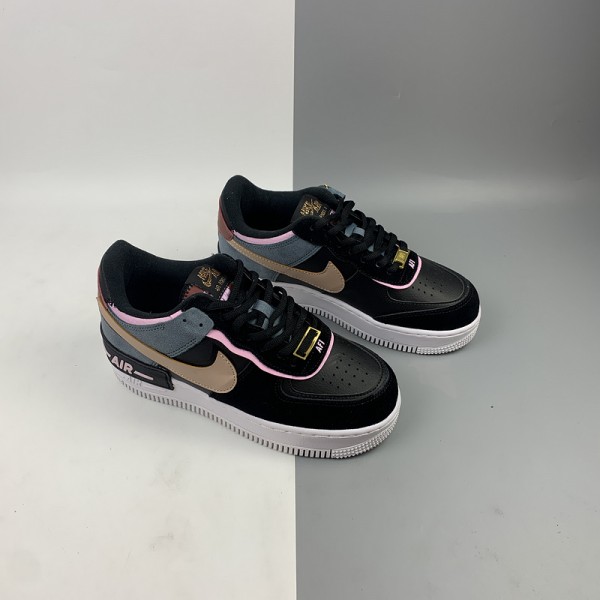 Nike Air Force 1 Shadow Noir Light Arctic Rose Claystone Rouge CU5315-001