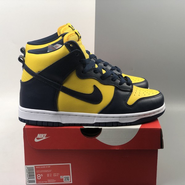 Chaussures Nike Dunk High Michigan (2020) CZ8149-700