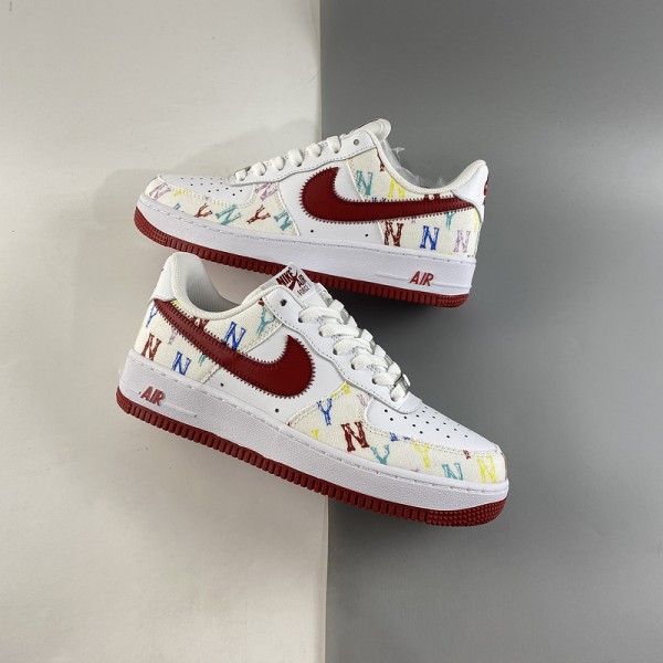 Nike Air Force 1 Low NY Yankees Blanc Rouge Multicolore