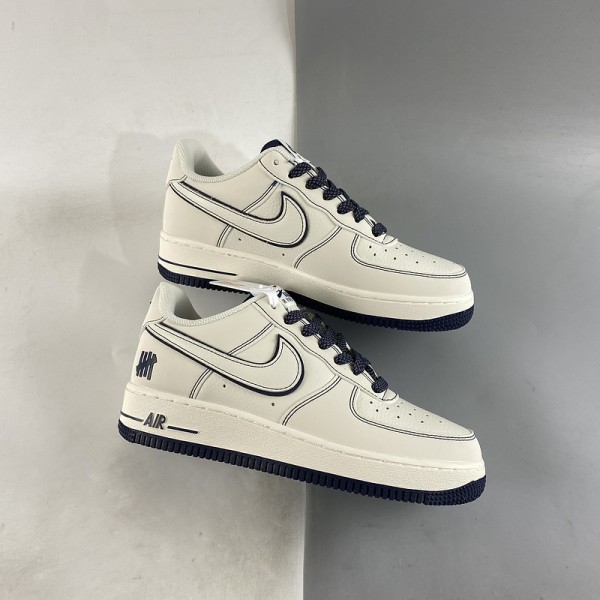ndefeated x Nike Air Force 1 07 Low White Dark Blue UN3699-033