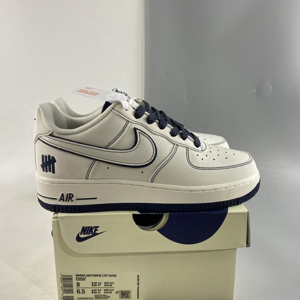 ndefeated x Nike Air Force 1 07 Low White Dark Blue UN3699-033