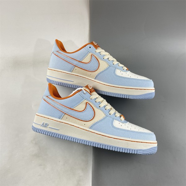 Nike Air Force 1 07 Low Orange Light Blue White 315122-662