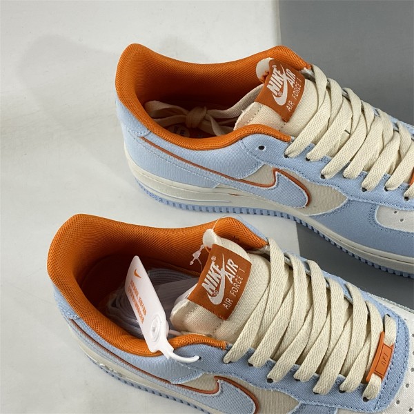 Nike Air Force 1 07 Low Orange Light Blue White 315122-662